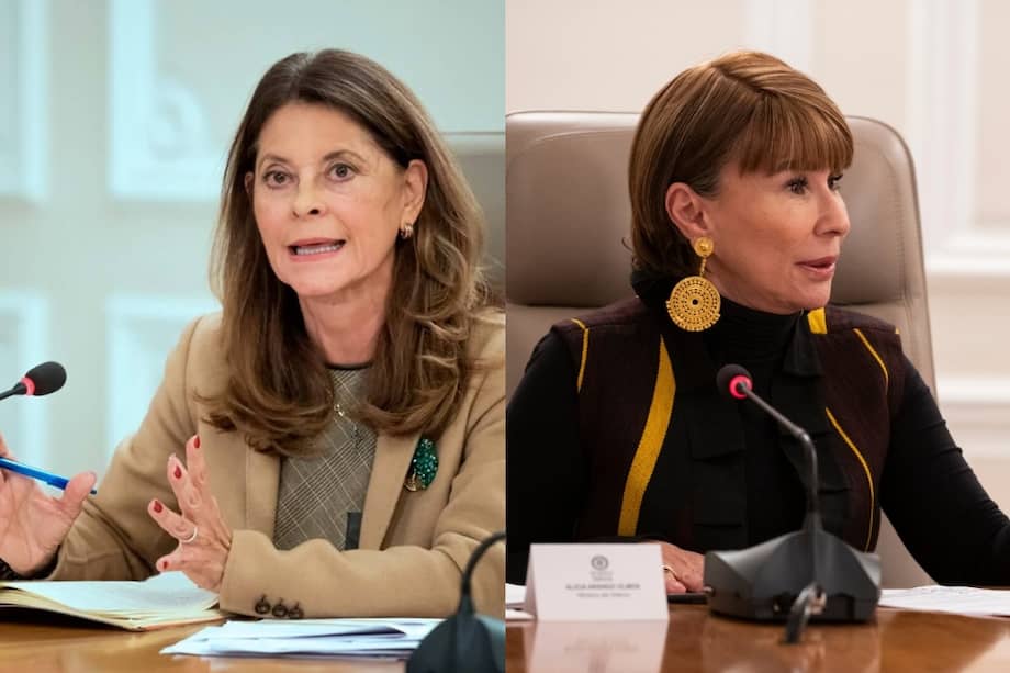 La vicepresidente, Marta Lucía Ramírez, y la ministra del Interior, Alicia Arango.
