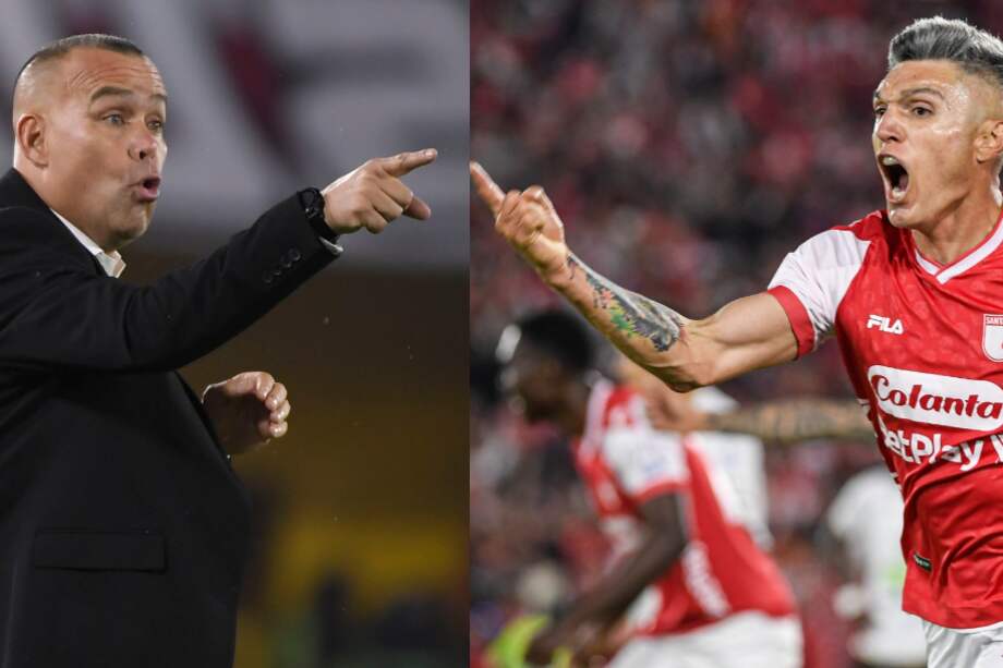 Rafael Dudamel, el arquitecto del proyecto Bucaramanga, y Daniel Torres, referente santafereño.