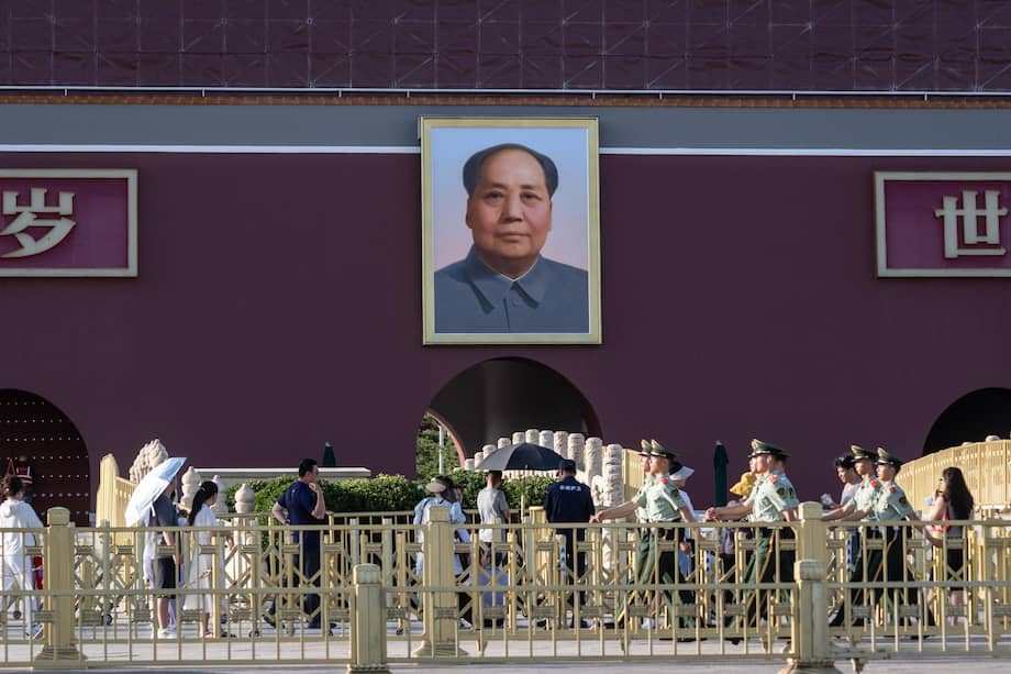 Imagen del retrato de Mao Zedong en Beijing.