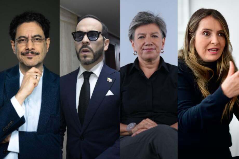 De izquierda a derecha: Iván Cepeda, Abelardo De La Espriella, Claudia López y Paloma Valencia.