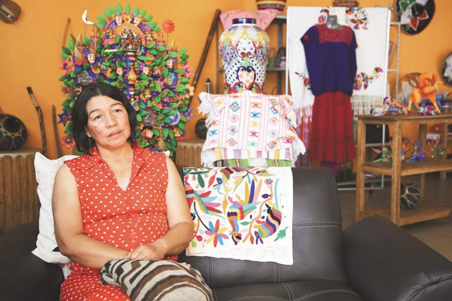 Imagen de Nélida, como le gusta que la llamen, una de las refugiadas colombianas en México.