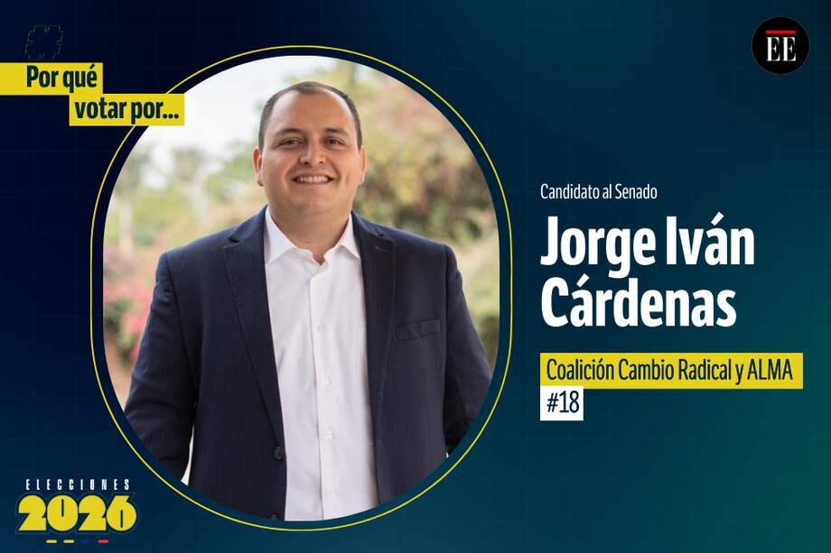 Jorge Iván Cárdenas es candidato al Senado. Va por la coalición entre Cambio Radical y ALMA.