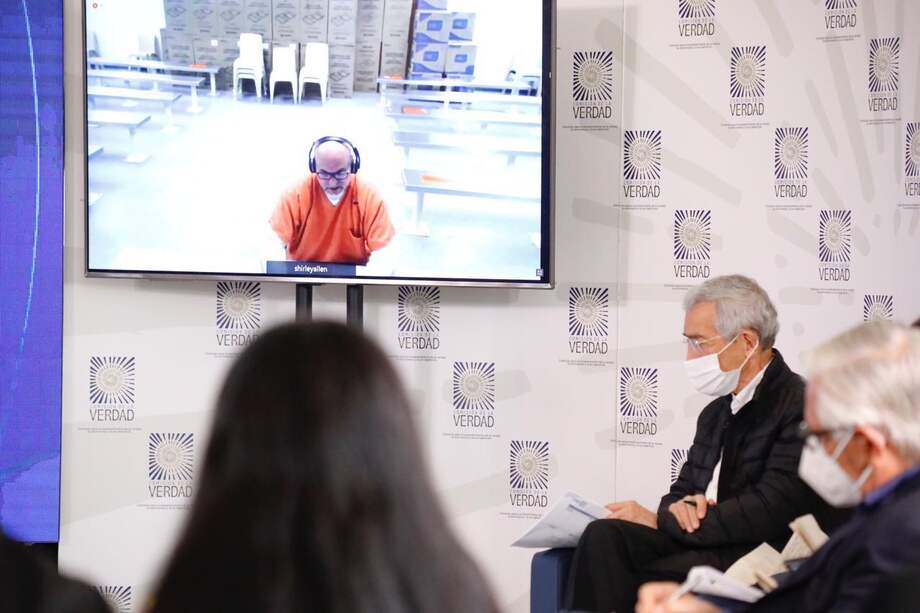 Salvatore Mancuso, durante diligencia en la Comisión de la Verdad.