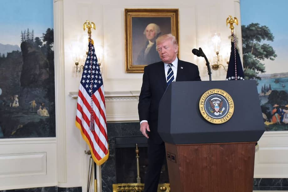 Donald Trump, presidente de Estados Unidos, cada vez más solo en la Casa Blanca. / AFP