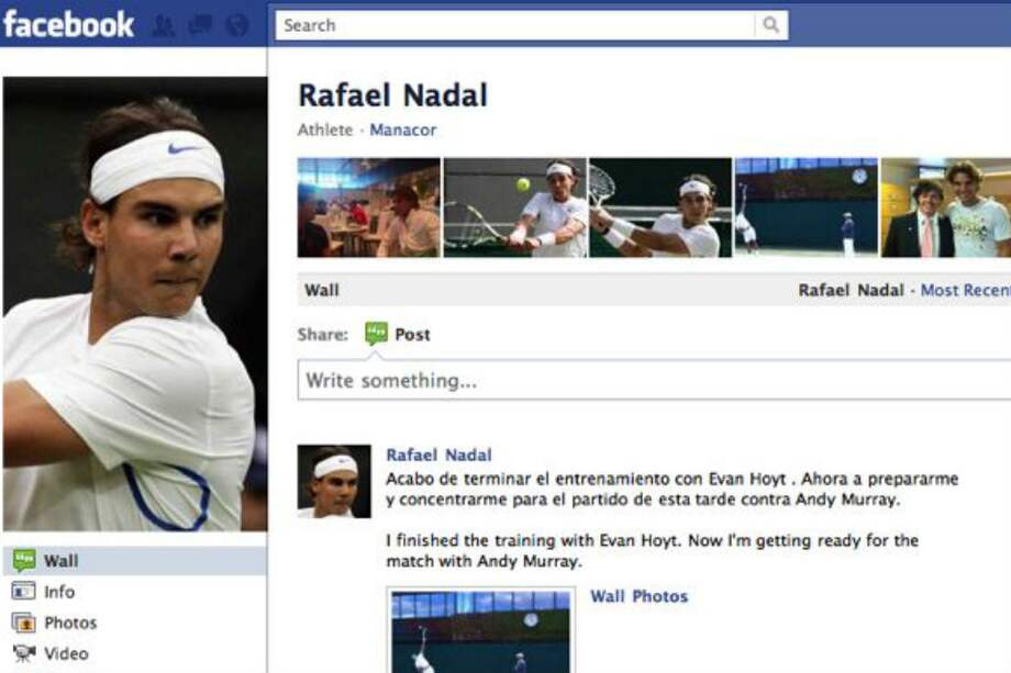 Nadal, el más mencionado en Facebook durante Wimbledon