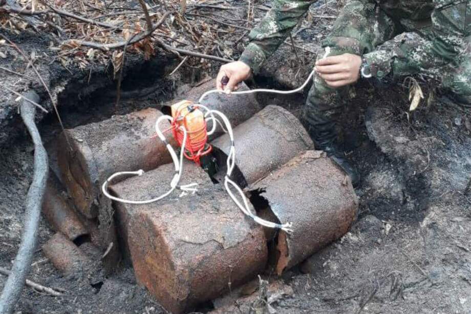 El ataque no dejó heridos. / Ejército Nacional - referencia.