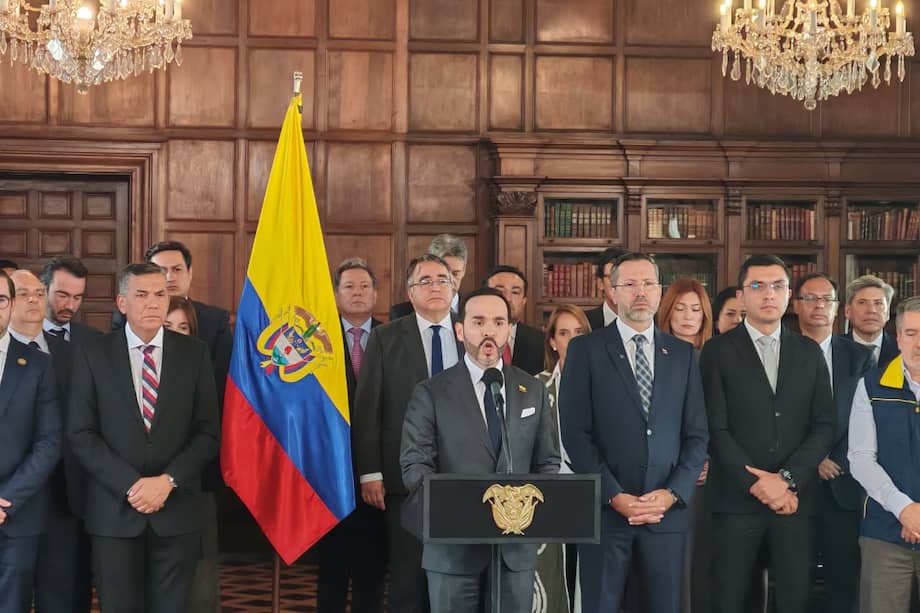Abelardo de la Espriella en el Palacio de San Carlos.