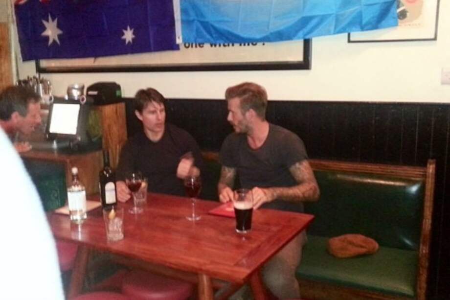 Tom Cruise y David Beckham, de cervezas en el pub
