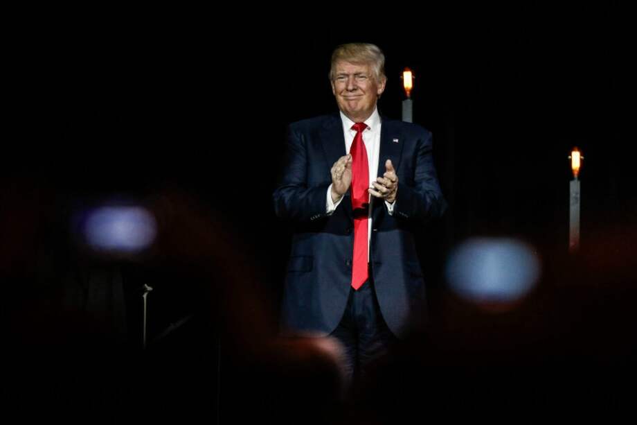 Donald Trump durante una presentación pública en Denver, Colorado. / AFP