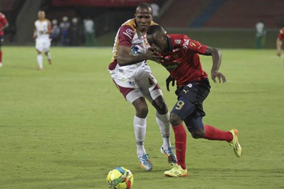 Yorleys Mena, delantero de Independiente Medellín. Foto: DIM_Oficial