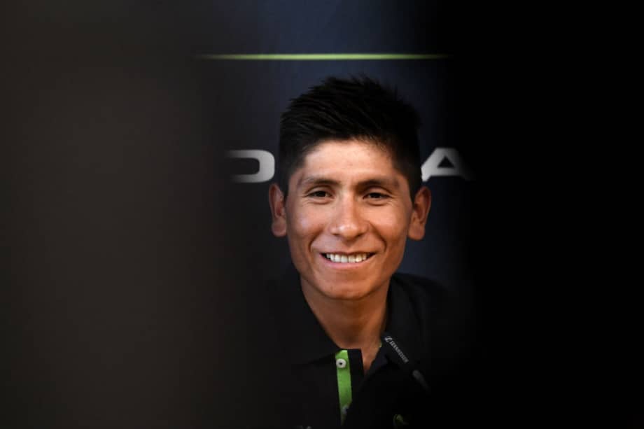 Nairo Quintana durante la rueda de prensa previo al inicio al Tour de Francia. / AFP