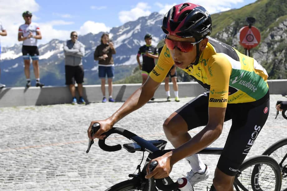 Bernal, durante la Vuelta a Suiza, carrera que ganó y que le sirvió de preparación para el Tour de Francia. / EFE