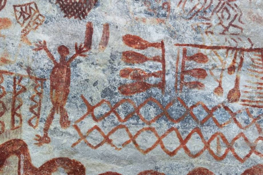 Un pictograma en el caserío Nuevo Tolima.