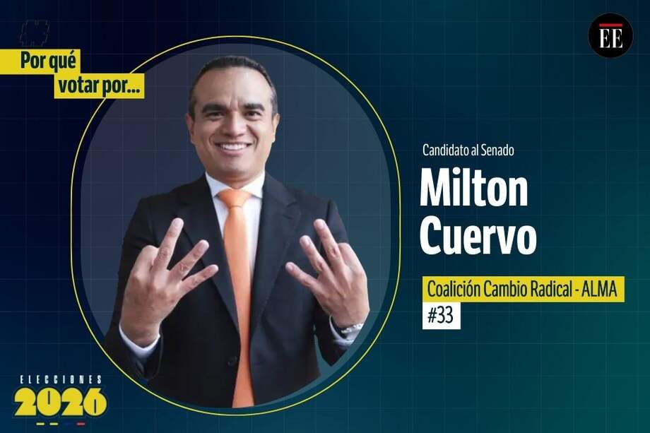Por qué votar por Milton Cuervo, candidato al Senado.