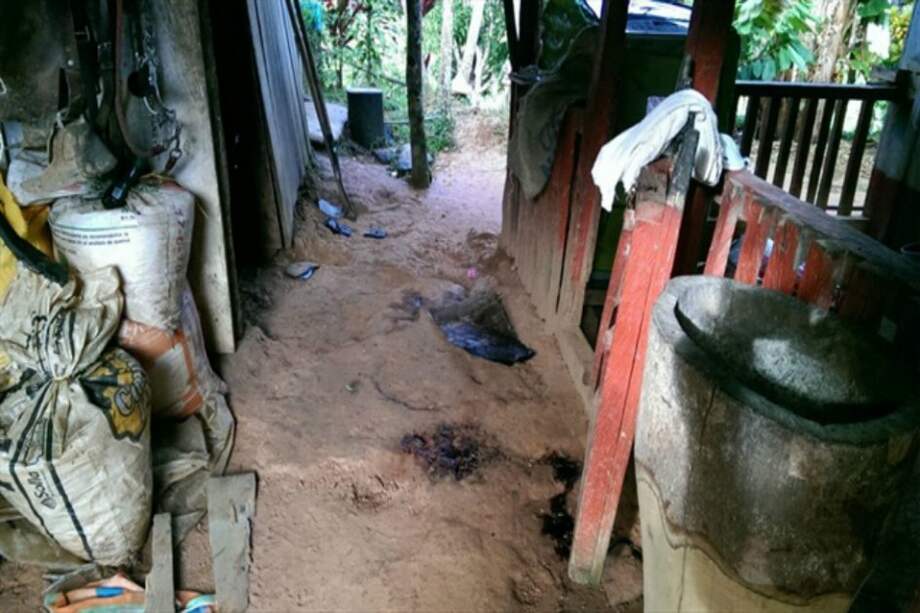 Lugar donde ocurrió la masacre en Amalfi, Antioquia. /Foto: Teleantioquia Noticias.