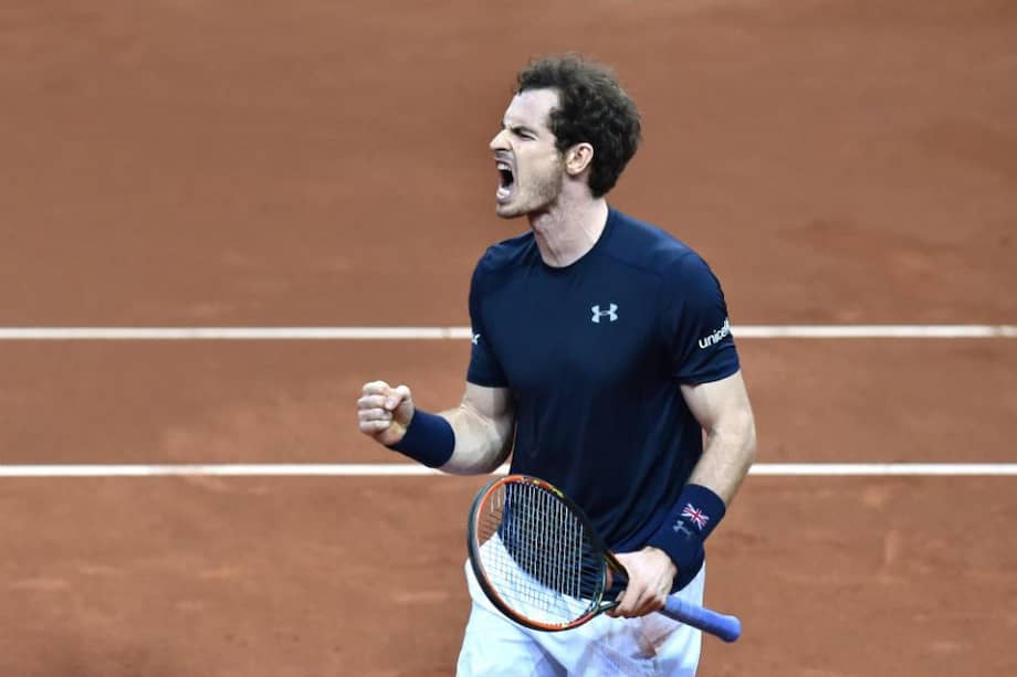 Andy Murray ganó el primer punto para Gran Bretaña en la final de la Copa Davis. Foto: AFP