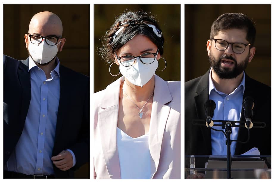Gabriel Boric llegará a La Moneda, el palacio presidencial de Chile, junto con Camila Vallejo y Giorgio Jackson, miembros de su gabinete, quienes lo acompañaron durante las protestas estudiantiles chilenas del 2011.