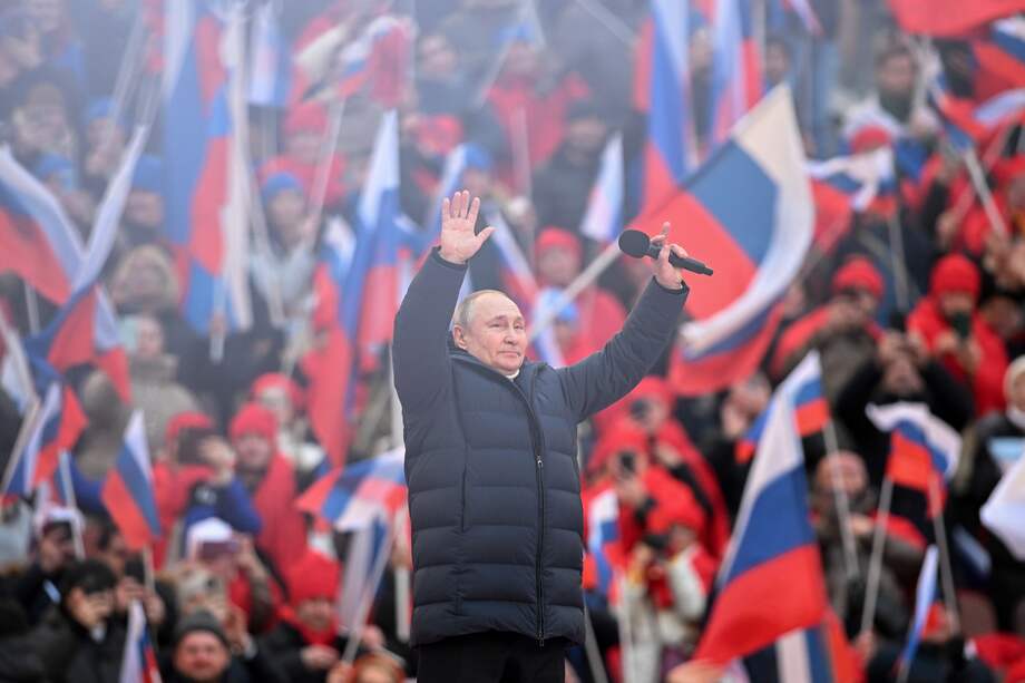 Putin en la celebración de los ocho años de la anexión de Crimea, el pasado 18 de marzo.