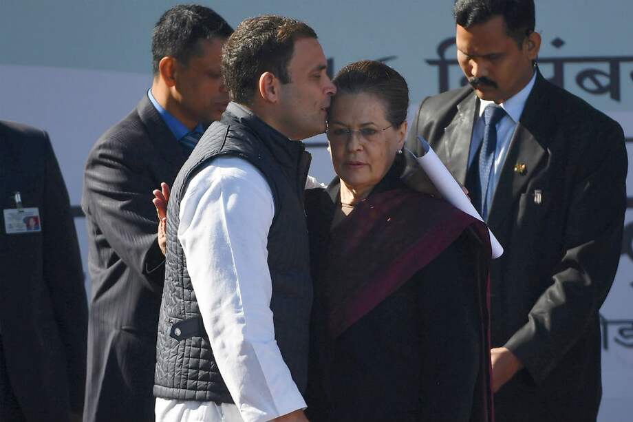 Rahul Gandhi y Sonia Gandhi