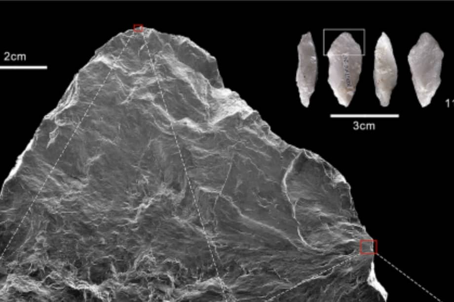 Herramientas de piedra halladas en China.