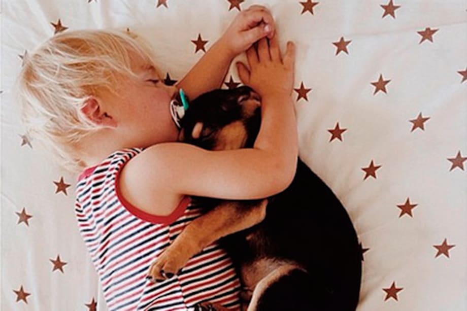 La amistad más tierna del mundo entre un bebé y un cachorrito