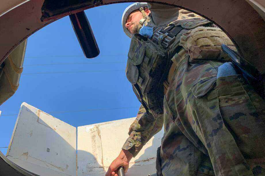 Un militar español participa en una patrulla de la misión de paz de la ONU en Líbano (Finul).