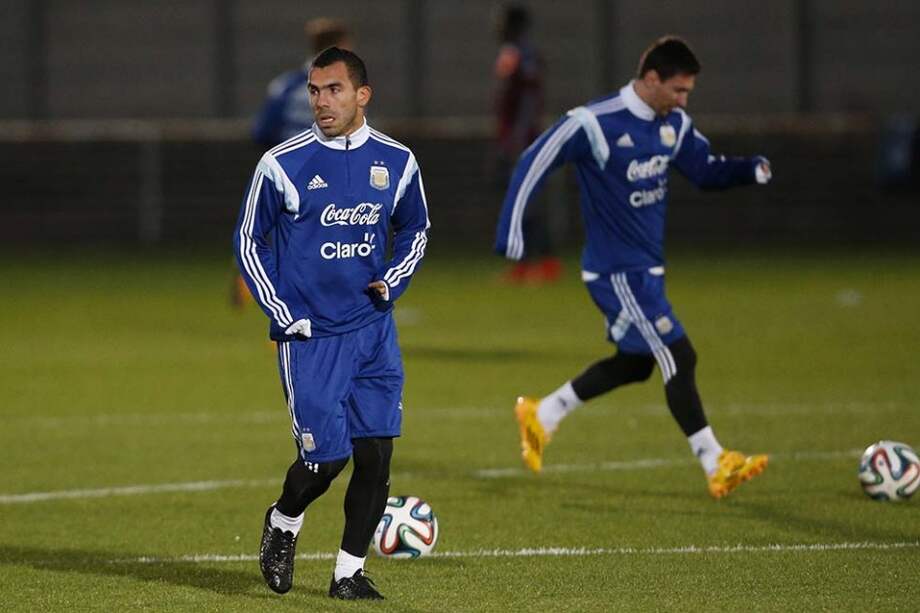 Carlos Tévez en su regreso con la Selección Argentina. Foto: AFP