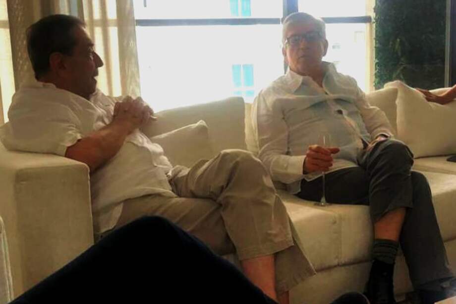 Fuad Char y el expresidente César Gaviria durante la reunión del viernes pasado. / Cortesía