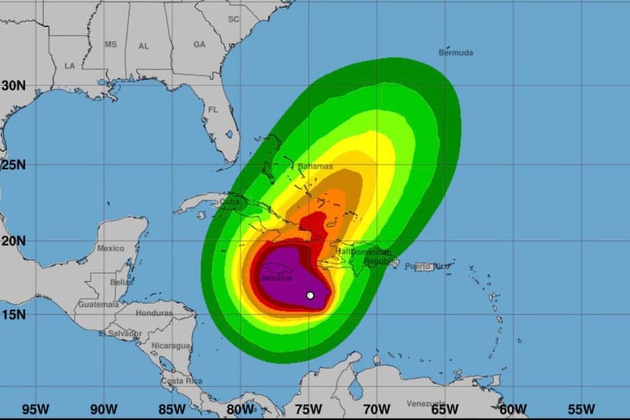 Paso del huracán Melissa.