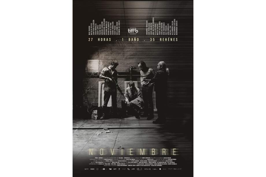 Afiche oficial de "Noviembre", película basada en la Toma del Palacio de Justicia.