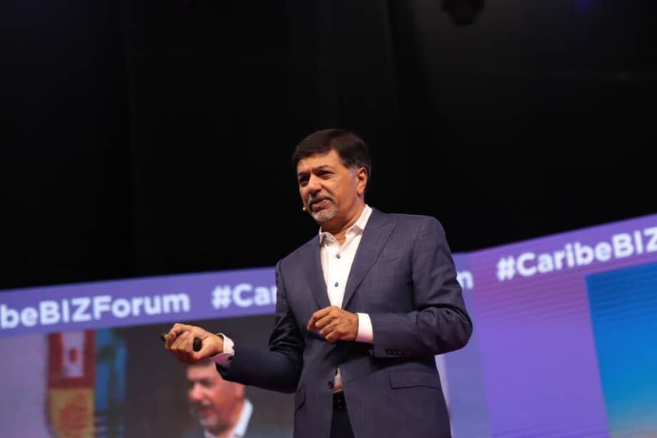 Raj Sisodia durante el Caribe Biz Forum 2019, en el centro del evento La Puerta de Oro de Barranquilla. / Cortesía