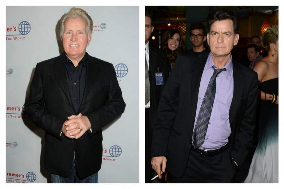El actor Martin Sheen y su hijo Charlie.