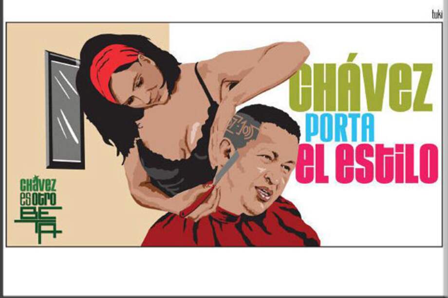 Chávez en la peluquería.