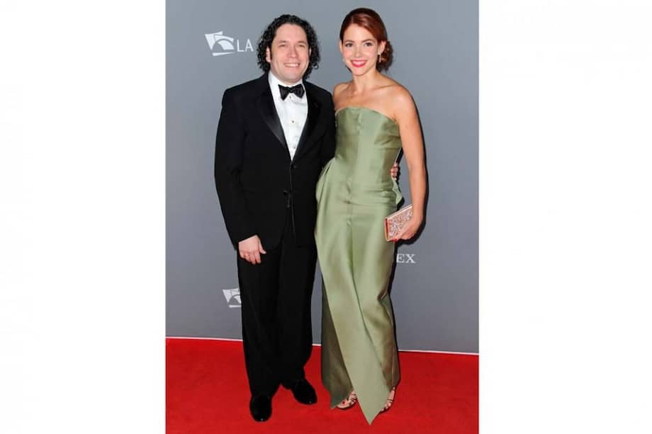 Gustavo Dudamel y Eloísa Maturén. / AFP