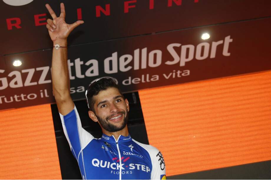 Fernando Gaviria, ciclista del Quick Step Floors. / AFP