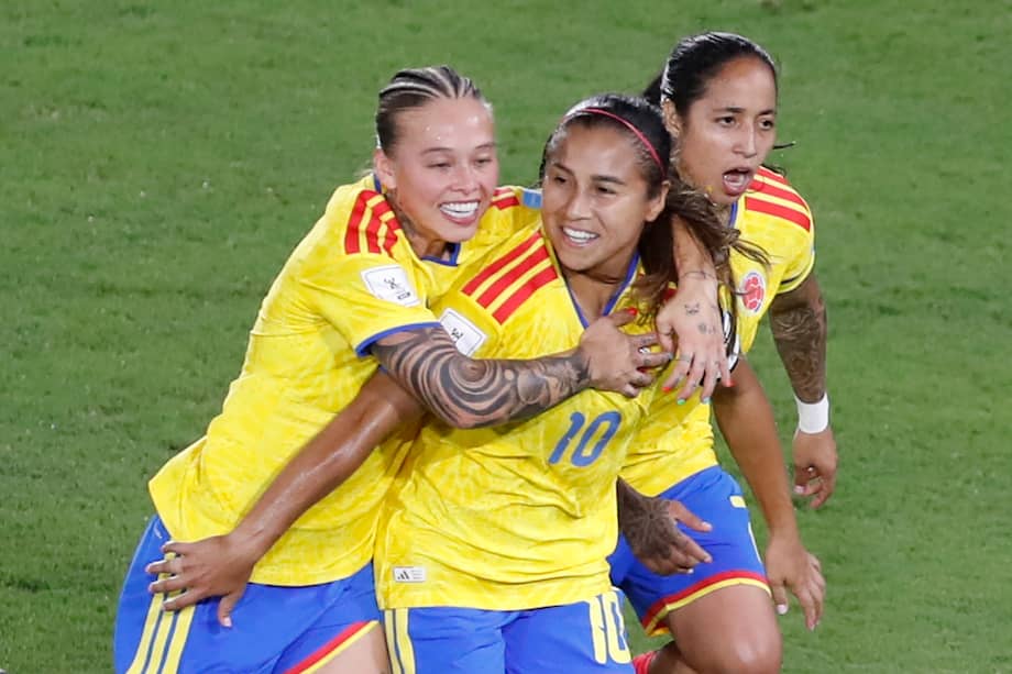 Las jugadoras de la selección femenina de Colombia.