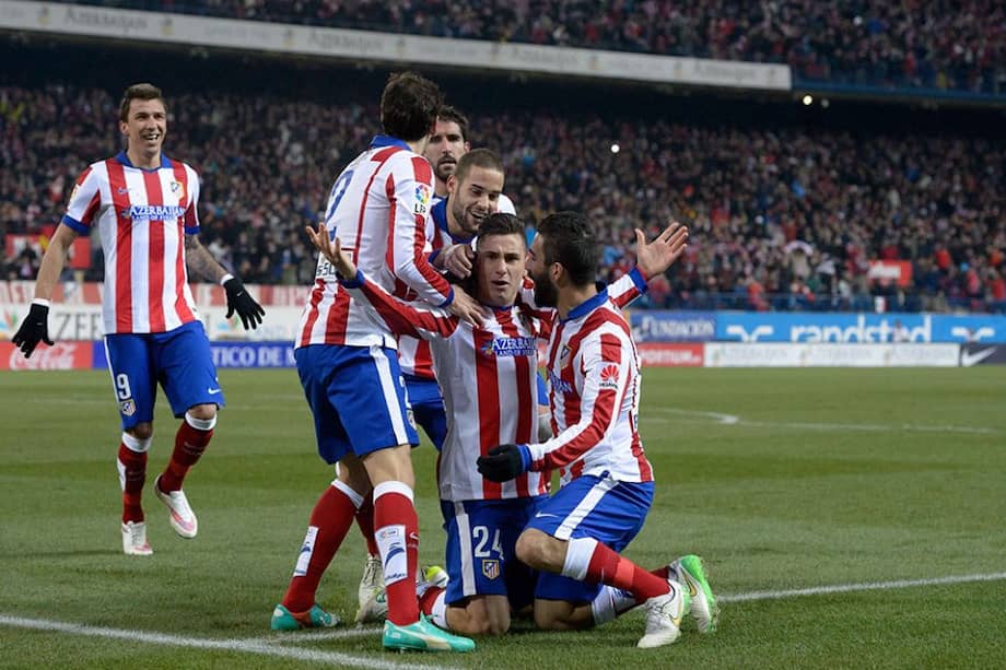 José María Giménez celebra el segundo gol del Atlético de Madrid. Foto: EFE