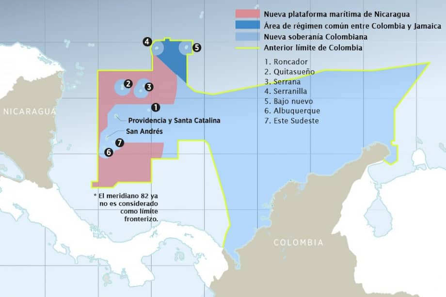 Colombia conserva los cayos pero pierde una porción de mar