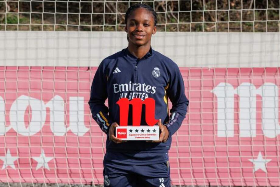 Linda Caicedo, jugadora 'Cinco Estrellas' de Real Madrid en febrero de 2024.