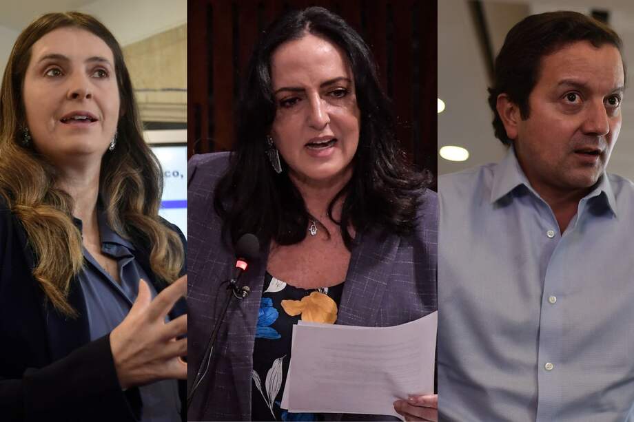 Senadores Paloma Valencia, María Fernanda Cabal y David Luna.