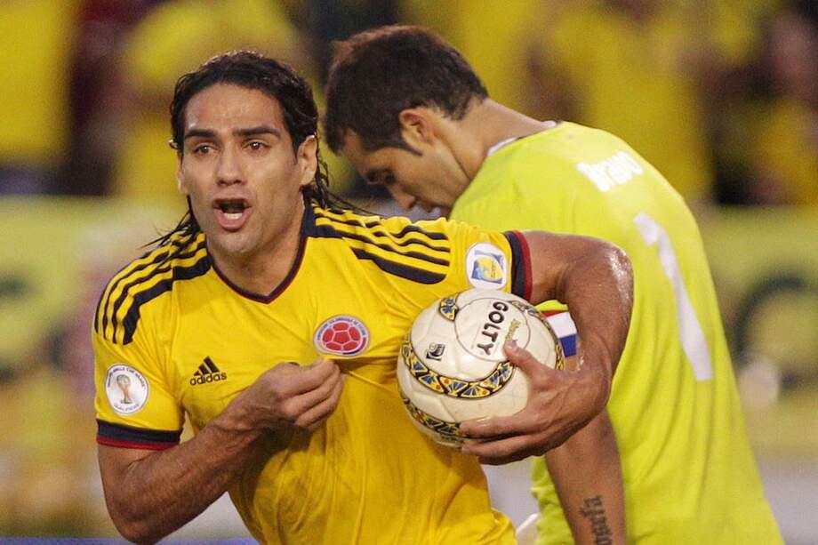 Radamel Falcao García, que está recuperándose de una lesión de ligamentos en la rodilla izquierda, fue el máximo goleador de Colombia en la eliminatoria hacia Brasil 2014. / AFP