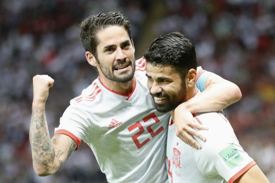 El delantero Diego Costa anotó el solitario gol con el que España derrotó a Irán en la segunda fecha del Grupo B de Rusia 2018. / EFE