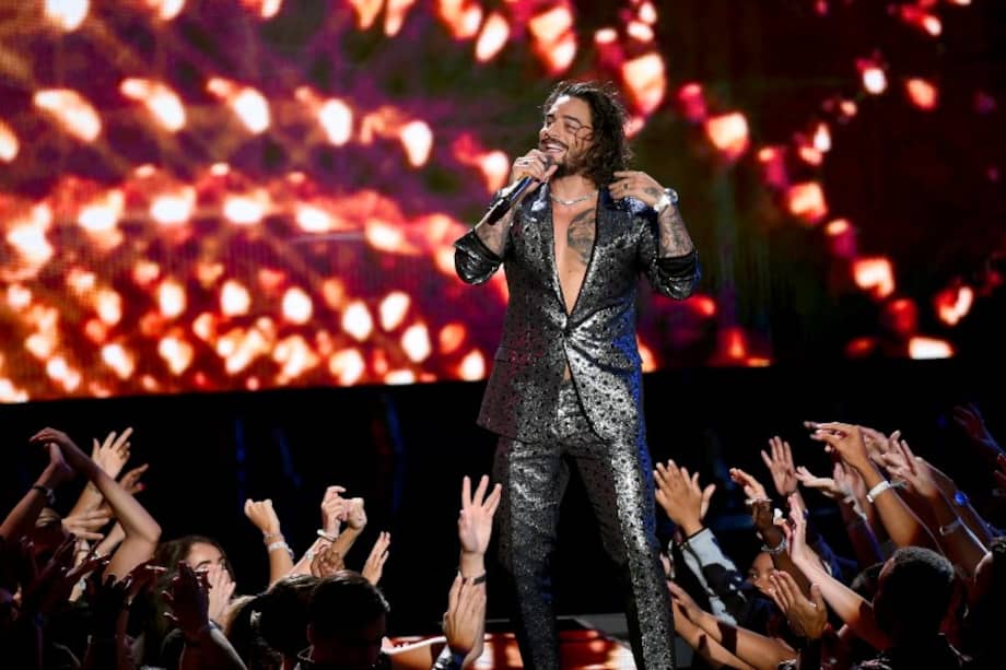 Maluma en los MTV Video Music Awards 2018. / Archivo AFP