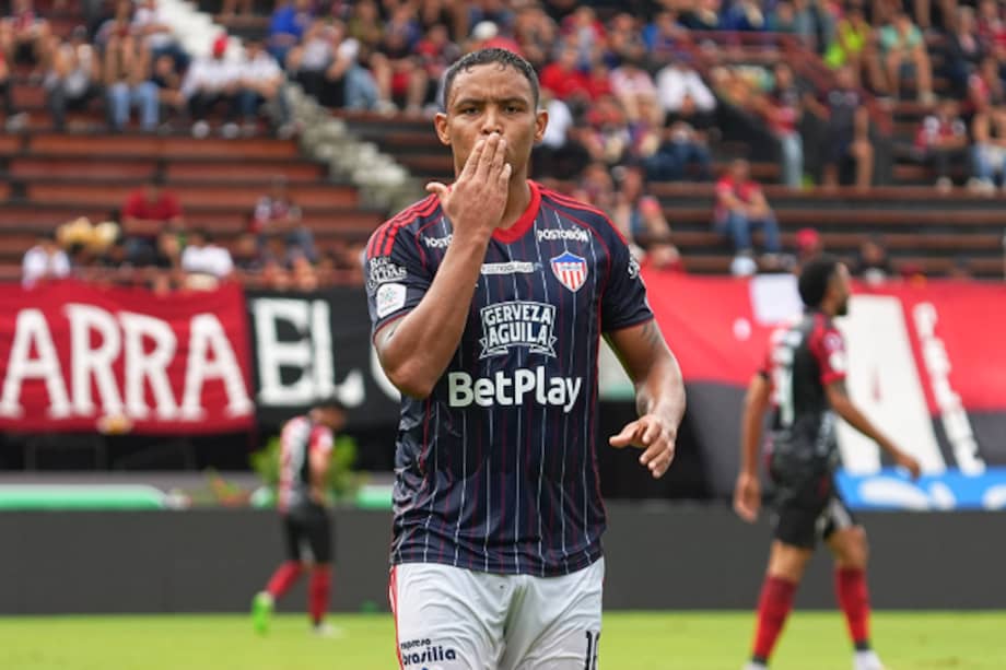 Luis Fernando Muriel celebrando su gol contra Cúcuta Deportivo.