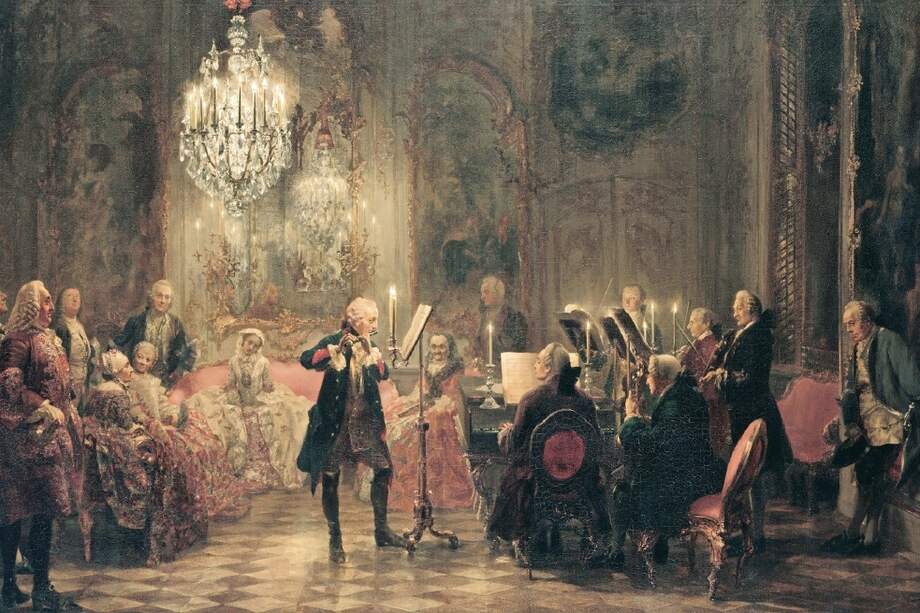 El estilo clásico es el tema central del Cartagena XII Festival Internacional de Música, que se realizará entre el 5 y 16 de enero de 2018. / Copyright: Adolph Menzel - Flötenkonzert Friedrichs des Großen in Sanssouci - Imagen de dominio público, vía Wikimedia Commons