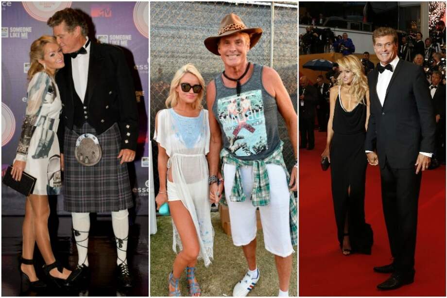 David Hasselhoff y Hayley Roberts.