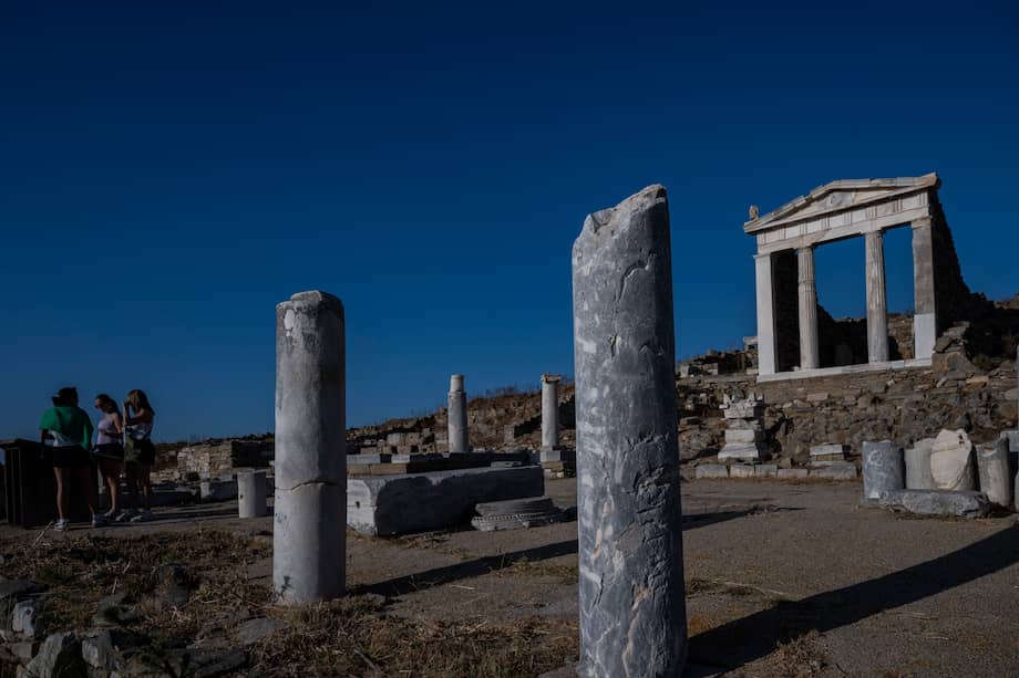 Imagen de las ruinas en la Isla de Delfos.
