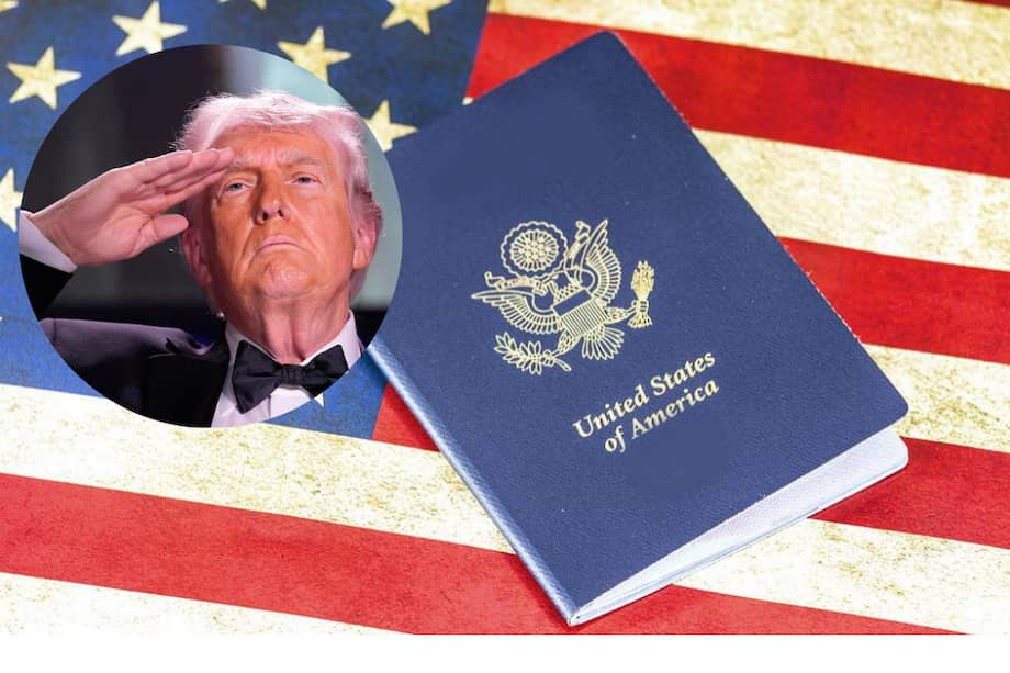 Retrato de Trump que se añadirá a los pasaportes estadounidenses.