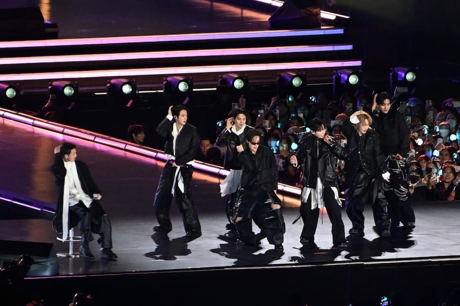 Jin, Suga, J-Hope, RM, Jimin, V y Jung Kook, integrantes de BTS.