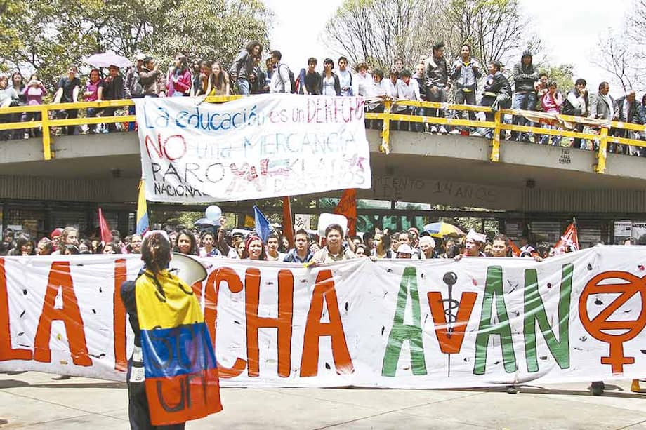 En noviembre de 2011, las movilizaciones estudiantiles nacionales impulsaron el hundimiento de la reforma a la ley de educación superior. / El Espectador